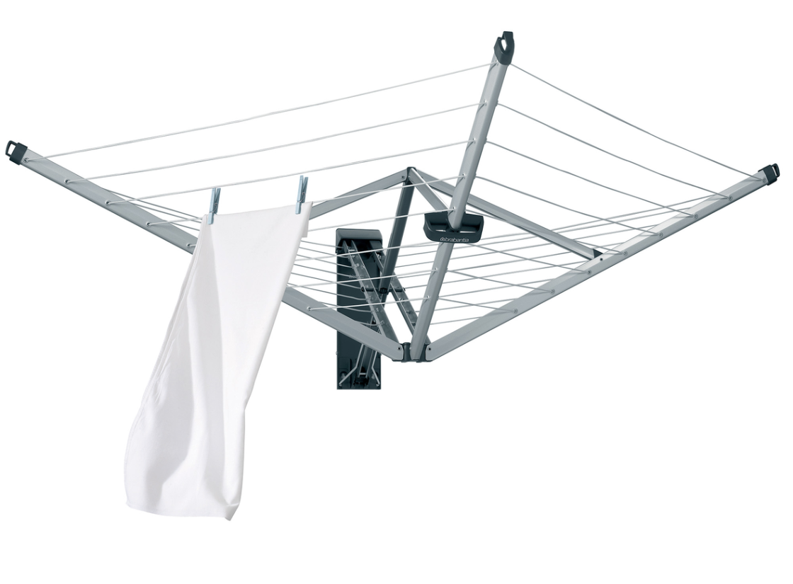 Wall mounted rotary washing lines at Brabantia GH