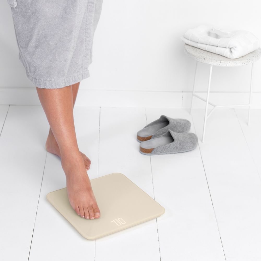 Bathroom Scales, ReNew, battery Powered - Soft Beige at Brabantia GH