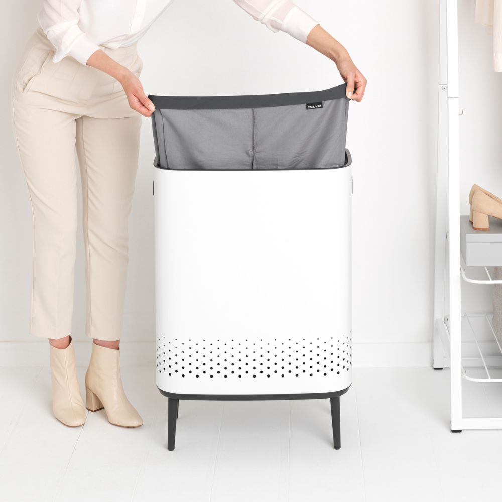 Bo Laundry Bin Hi, 2 x 45 litre - White at Brabantia GH