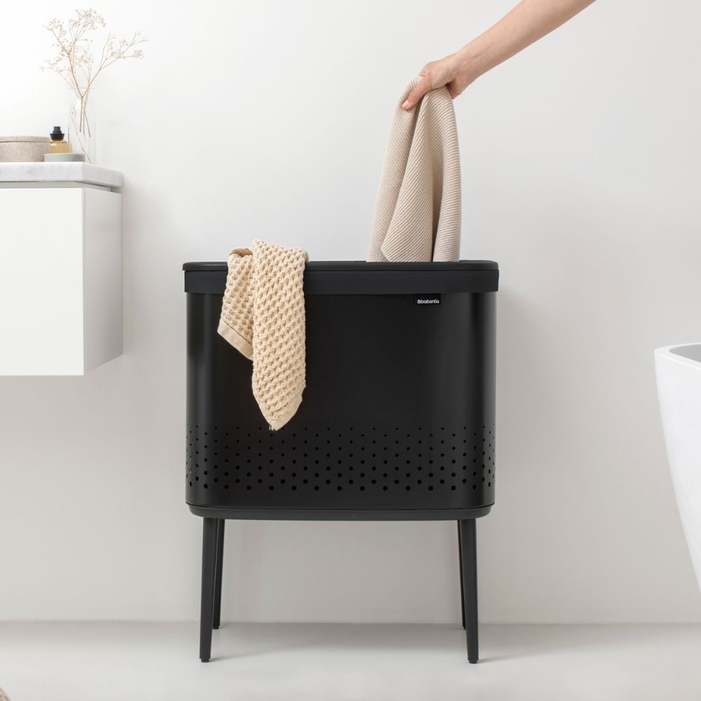Bo Laundry Bin, 60 litre - Matt Black at Brabantia GH