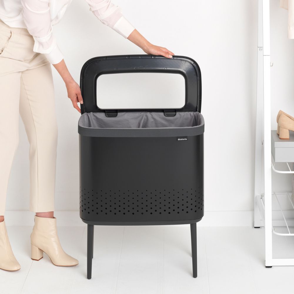 Bo Laundry Bin, 60 litre - Matt Black at Brabantia GH
