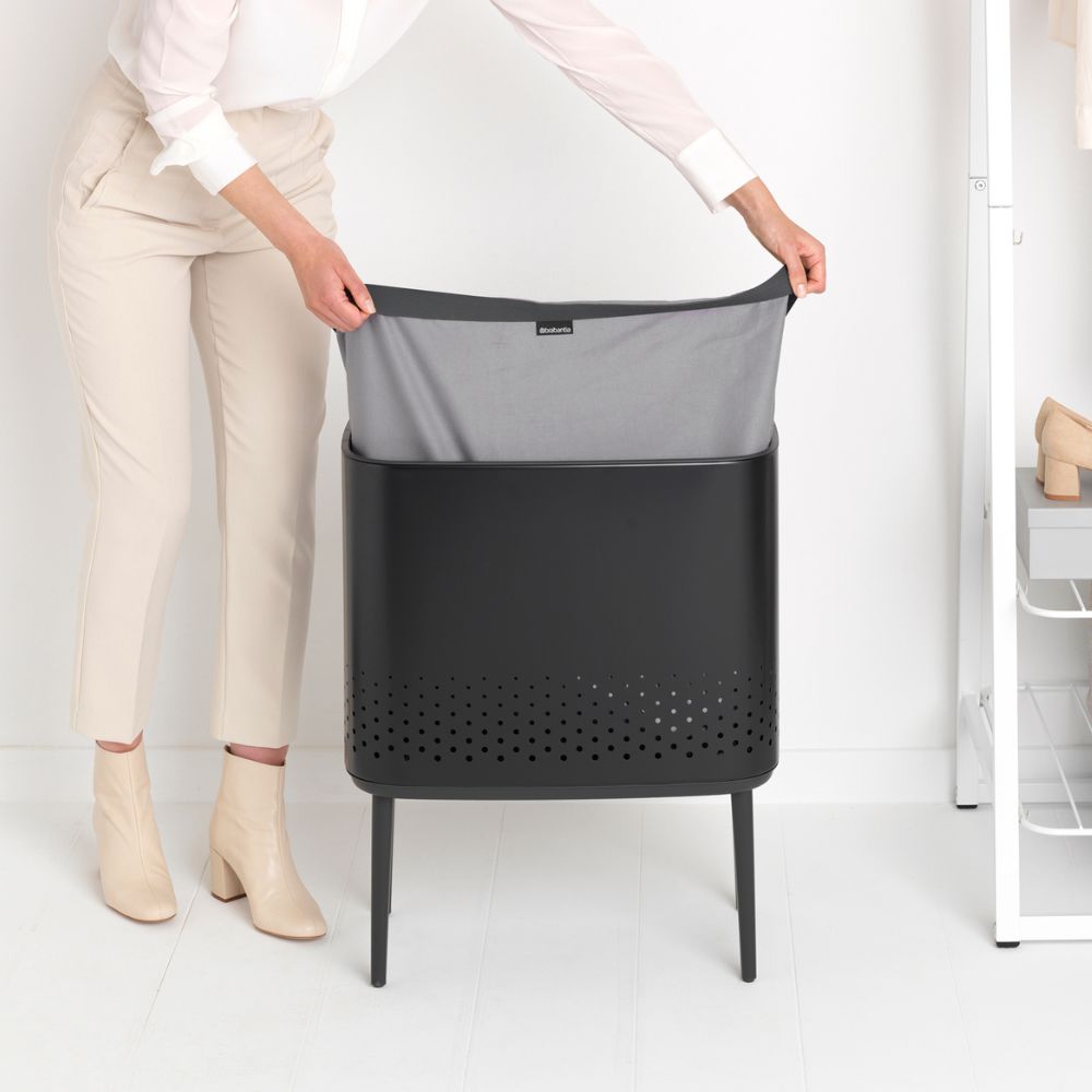 Bo Laundry Bin, 60 litre - Matt Black at Brabantia GH