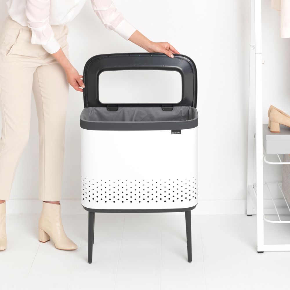 Bo Laundry Bin, 60 litre - White at Brabantia GH