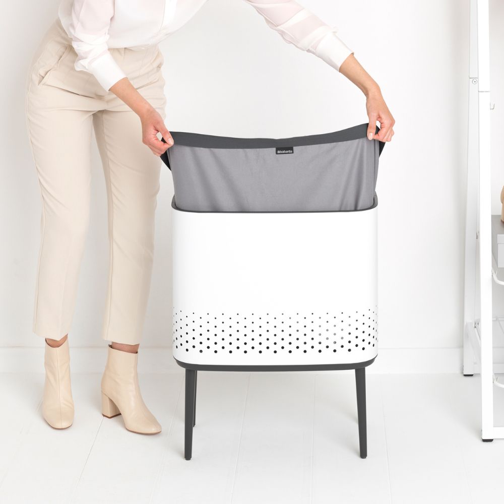 Bo Laundry Bin, 60 litre - White at Brabantia GH
