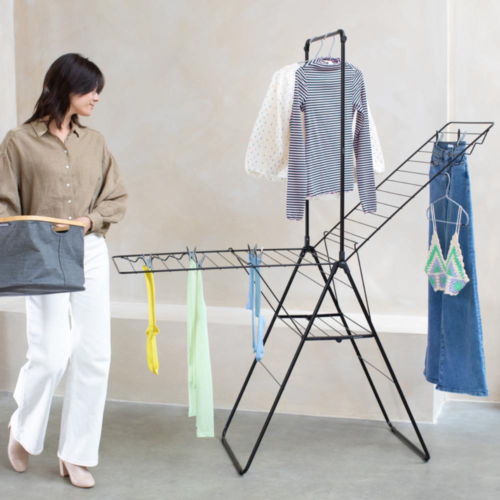 HangOn Drying Rack, 25 metres with rod - Matt Black at Brabantia GH
