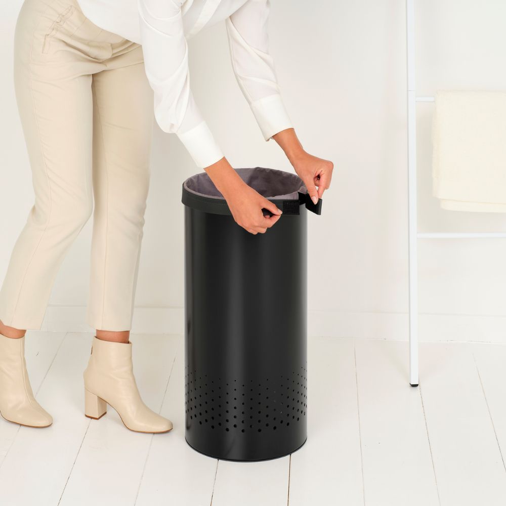 Laundry Bin, 35 litre - Matt Black at Brabantia GH