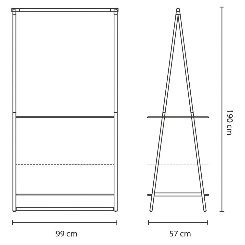 Linn Clothes Rack, Large - White Dimensions at Brabantia GH