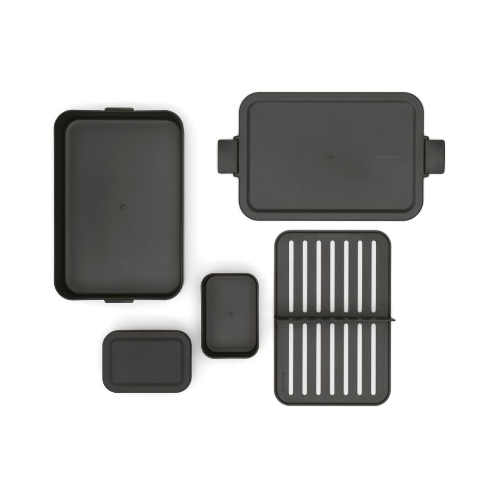 Make & Take Lunch Box Bento, Large, Plastic - Dark Grey at Brabantia GH