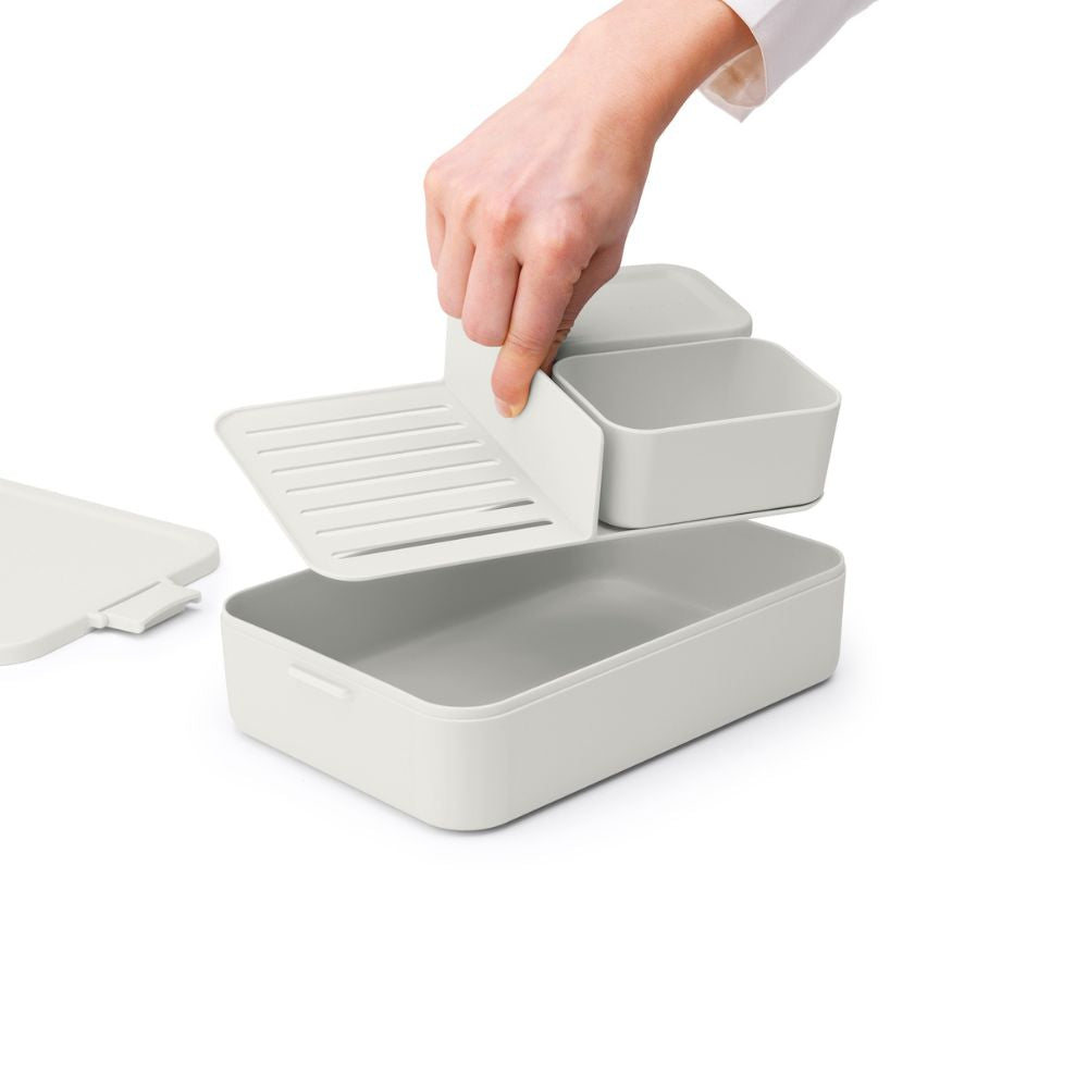 Make & Take Lunch Box Bento, Large, Plastic - Light Grey at Brabantia GH