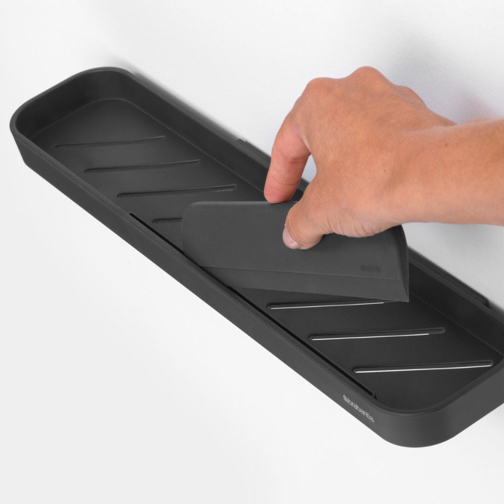 MindSet Shower Shelf with Squeegee - Dark Grey at Brabantia GH