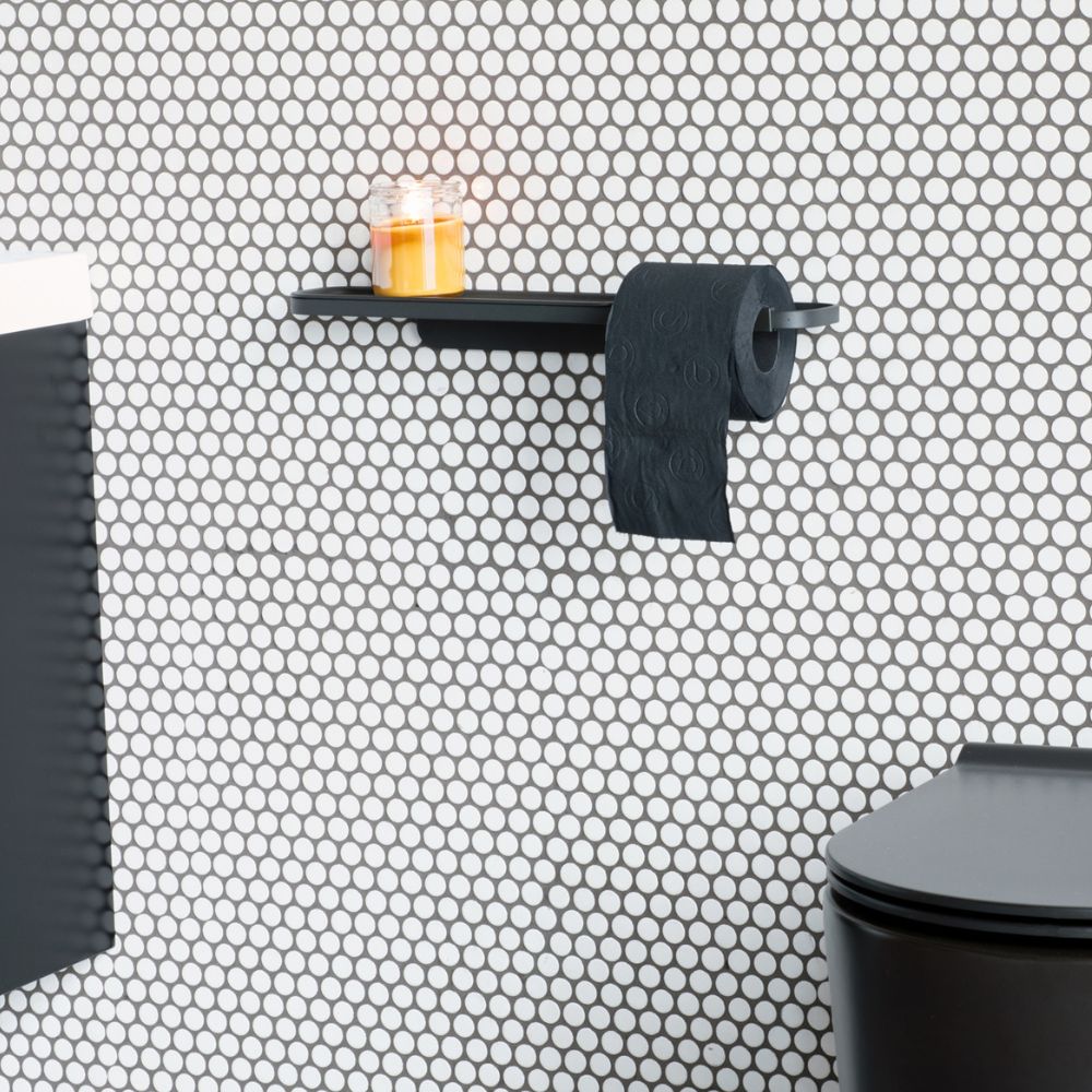 MindSet Toilet Roll Holder with Shelf, Mineral Infinite Grey at Brabantia GH