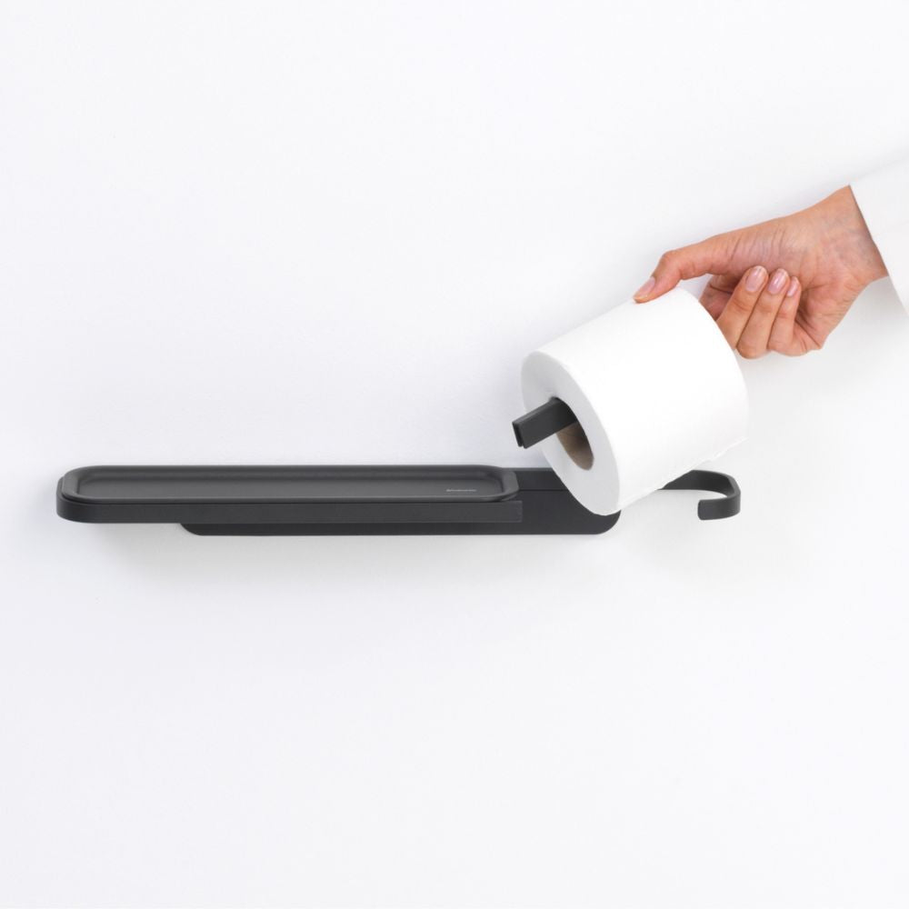 MindSet Toilet Roll Holder with Shelf, Mineral Infinite Grey at Brabantia GH