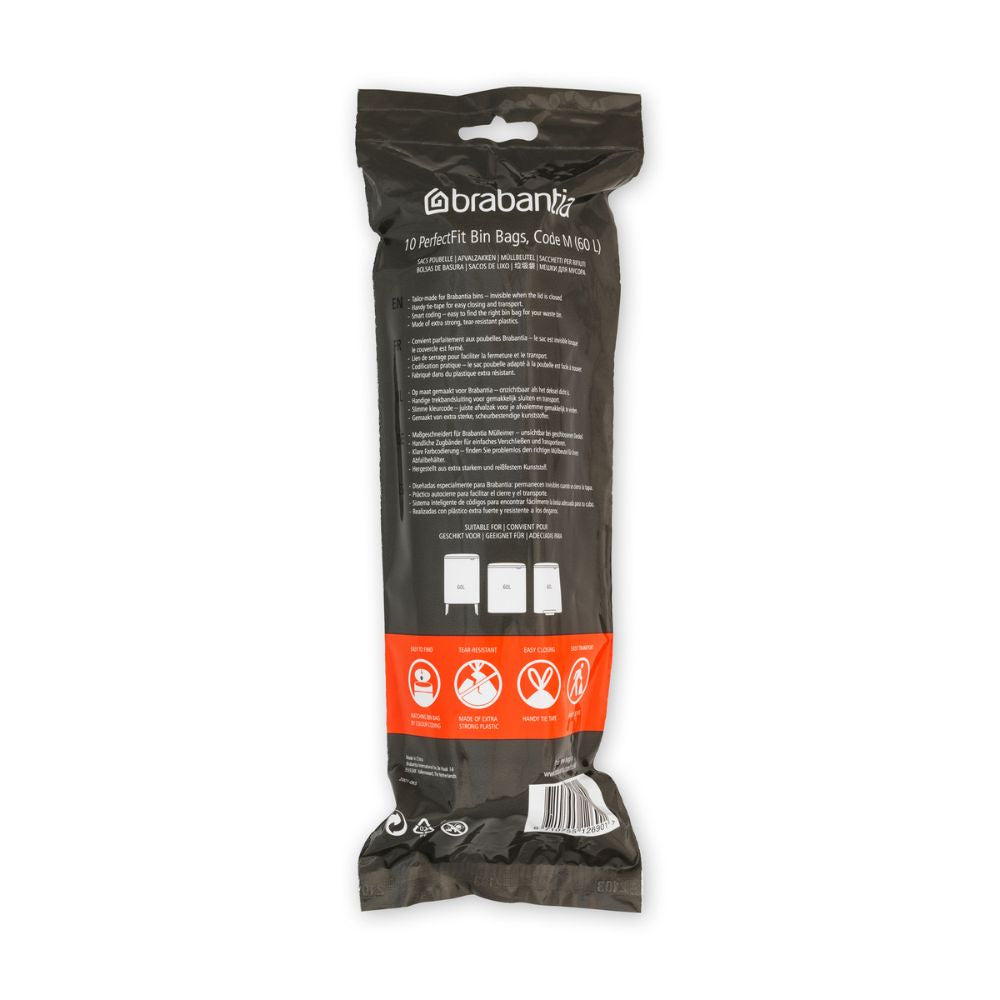 PerfectFit Bags, Code M, 60L, 10 Bags at Brabantia GH