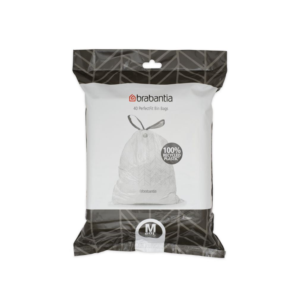 PerfectFit Bags, Code M, 60L, 40 Bags at Brabantia GH