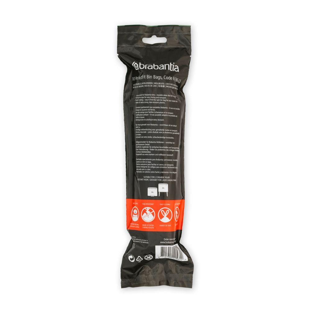 PerfectFit Bags, Code R, 36L, 10 Bags at Brabantia GH