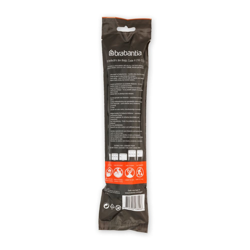 PerfectFit Bags, Code X, 10-12L, 10 Bags at Brabantia GH