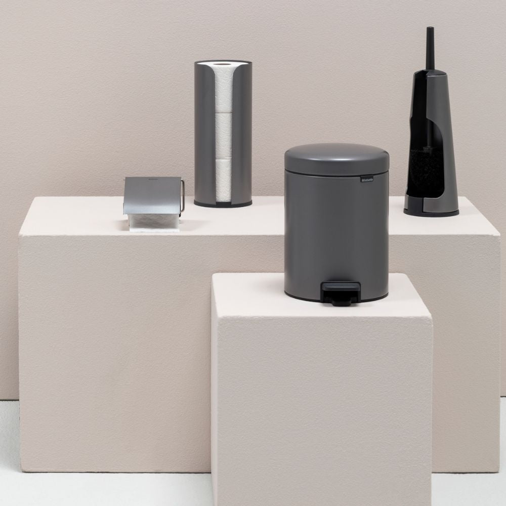 ReNew Toilet Roll Dispenser, for 3 spare Rolls - Platinum at Brabantia GH