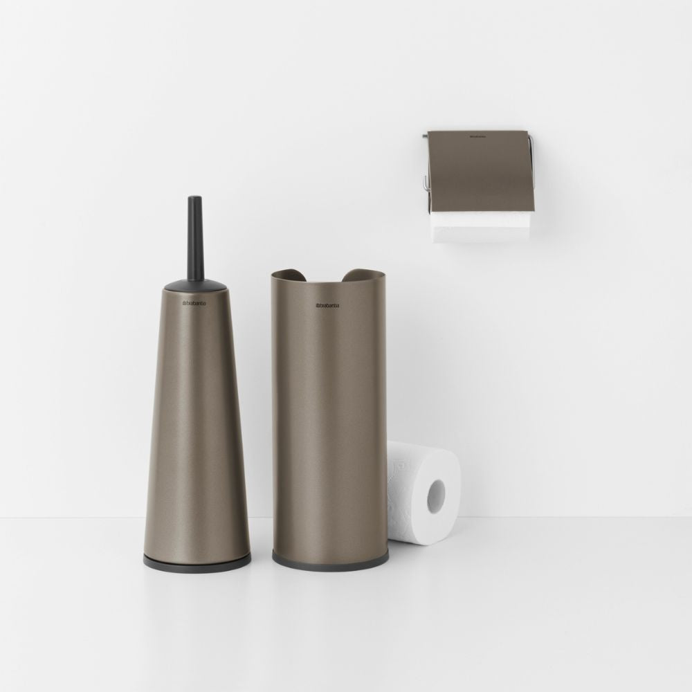 ReNew Toilet Roll Dispenser, for 3 spare Rolls - Platinum at Brabantia GH