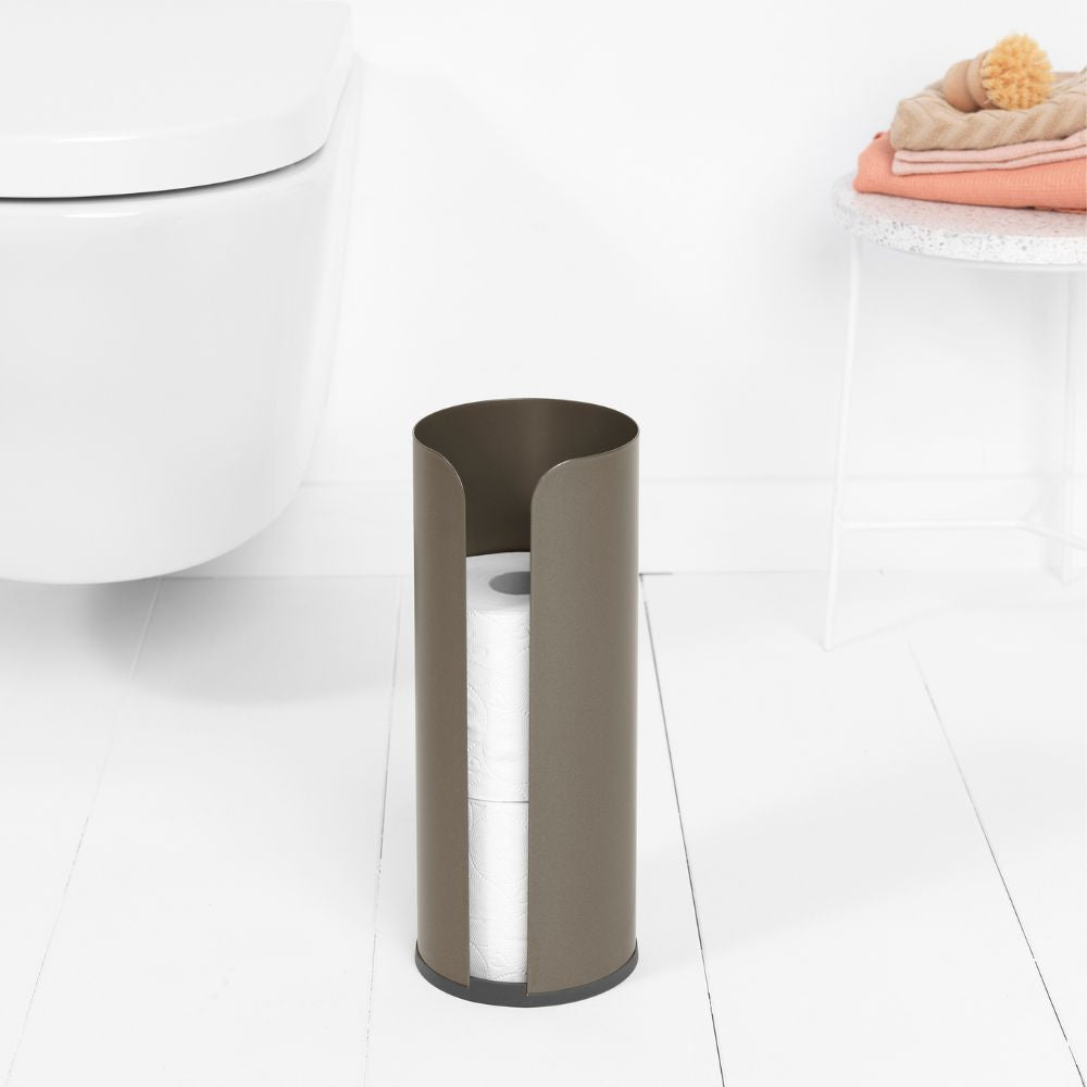 ReNew Toilet Roll Dispenser, for 3 spare Rolls - Platinum at Brabantia GH