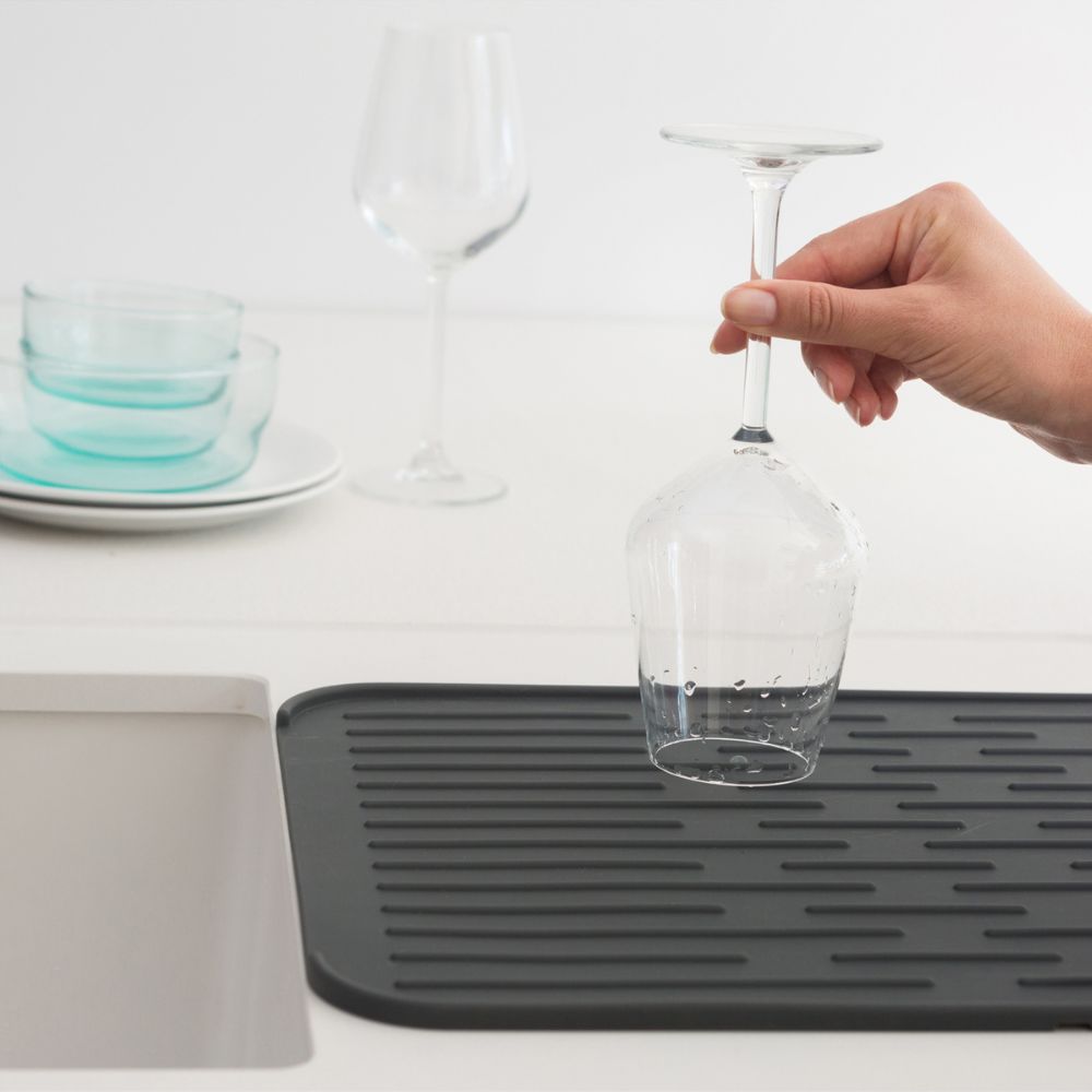 Silicone Dish Drying Mat, SinkSide - Dark Grey at Brabantia GH