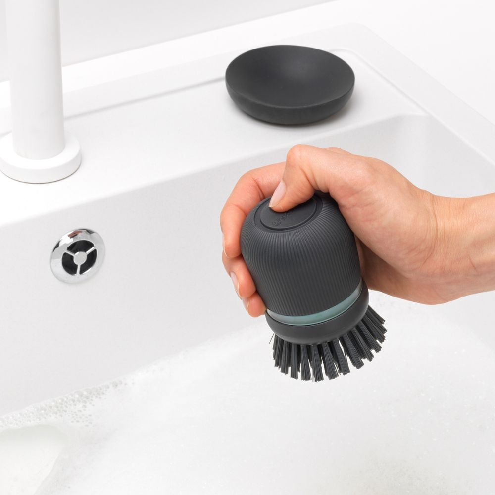 Soap Dispensing Dish Brush - Dark Grey at Brabantia GH