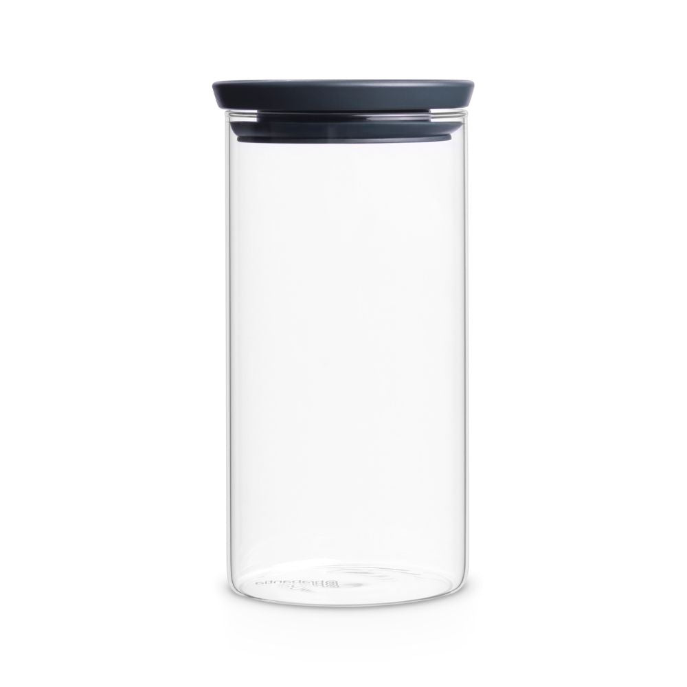 Stackable Jar, 1.1 litre, Glass- Dark Grey at Brabantia GH