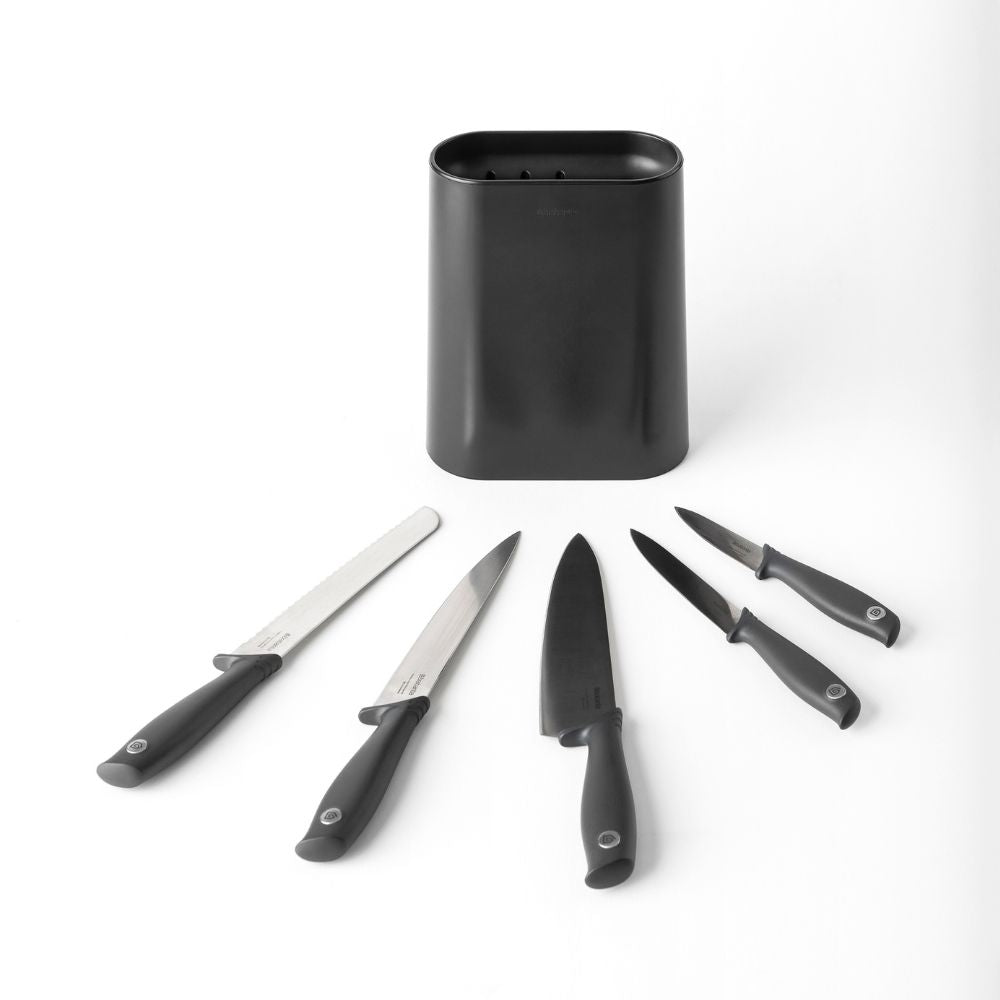 Tasty+ Knife Block plus Knives - Dark Grey at Brabantia GH