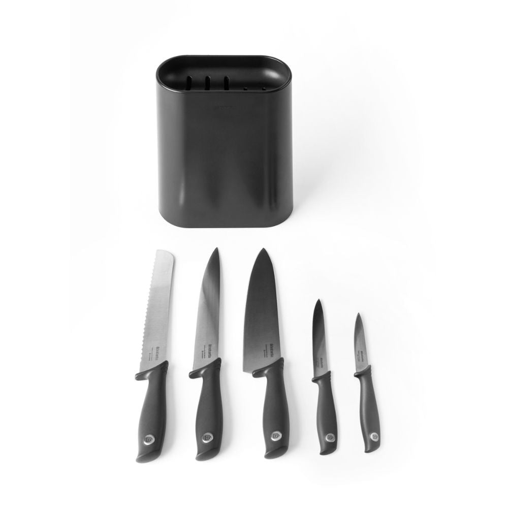 Tasty+ Knife Block plus Knives - Dark Grey at Brabantia GH