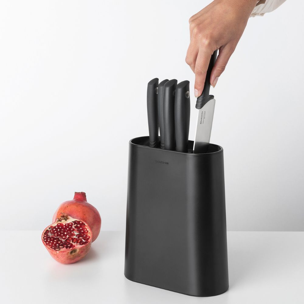 Tasty+ Knife Block plus Knives - Dark Grey at Brabantia GH