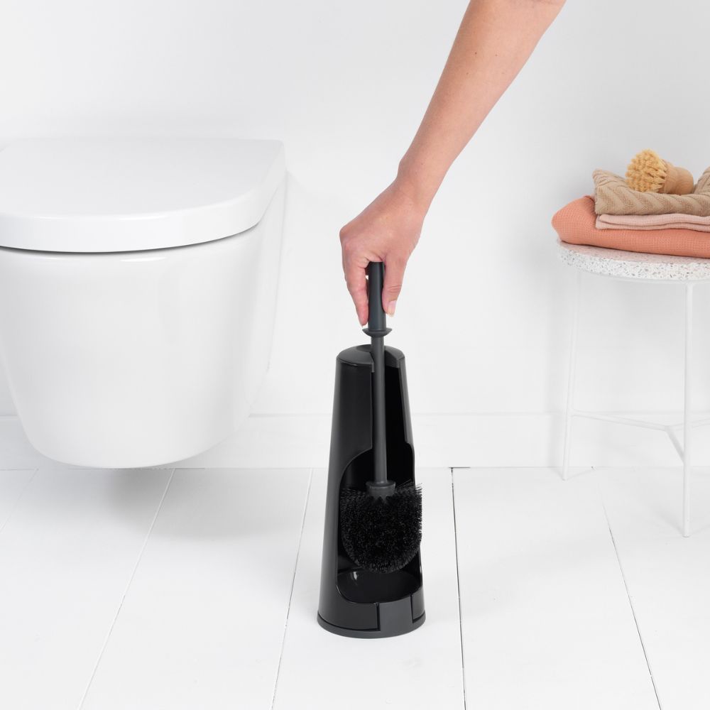 Toilet Accessory Set, ReNew, Set of 3 - Matt Black at Brabantia GH