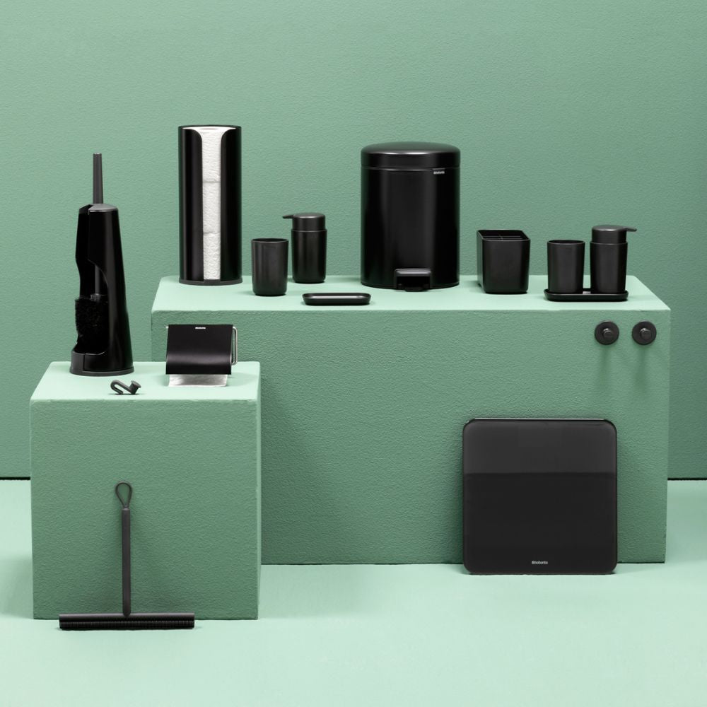 Toilet Accessory Set, ReNew, Set of 3 - Matt Black at Brabantia GH