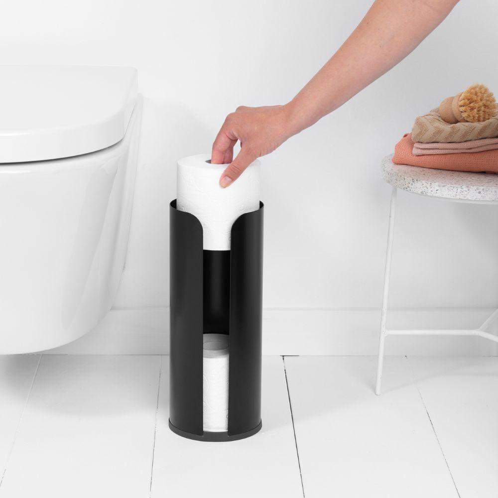Toilet Accessory Set, ReNew, Set of 3 - Matt Black at Brabantia GH
