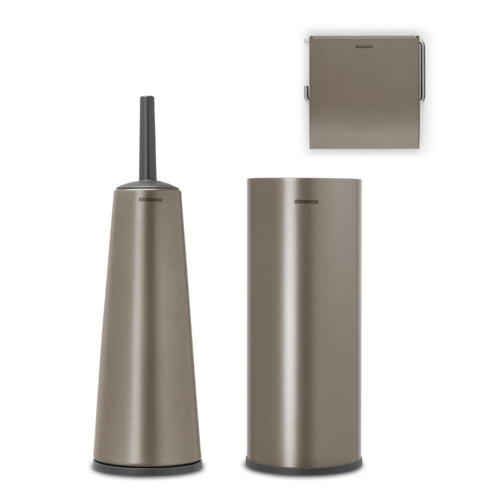 Toilet Accessory Set, ReNew, Set of 3 - Platinum at Brabantia GH