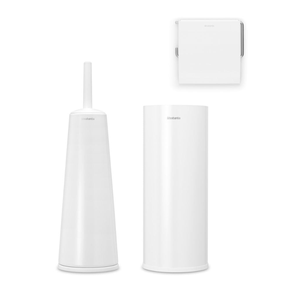 Toilet Accessory Set, ReNew, Set of 3 - White at Brabantia GH