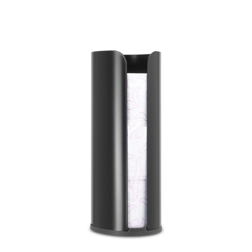 Toilet Roll Dispenser, ReNew, for 3 spare rolls - Matt Black at Brabantia GH