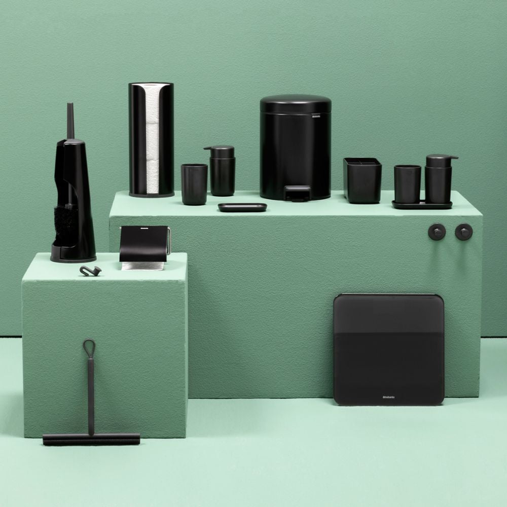 Toilet Roll Dispenser, ReNew, for 3 spare rolls - Matt Black at Brabantia GH
