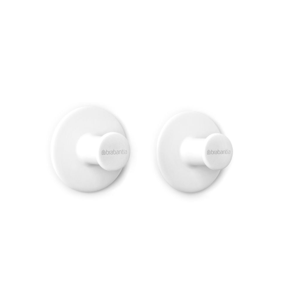 Towel Hooks, ReNew - Set of 2, screws and tape included - White at Brabantia GH