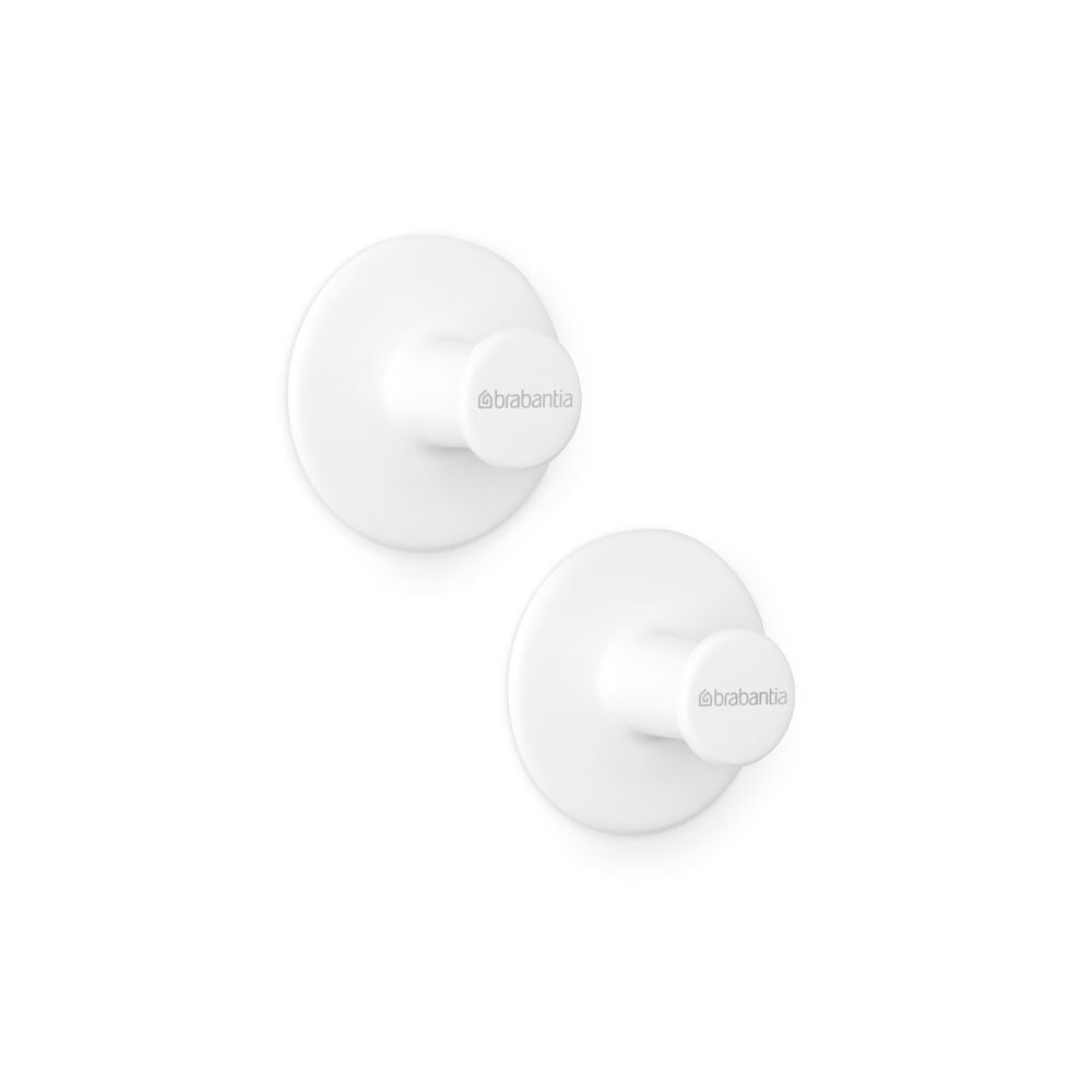Towel Hooks, ReNew - Set of 2, screws and tape included - White at Brabantia GH