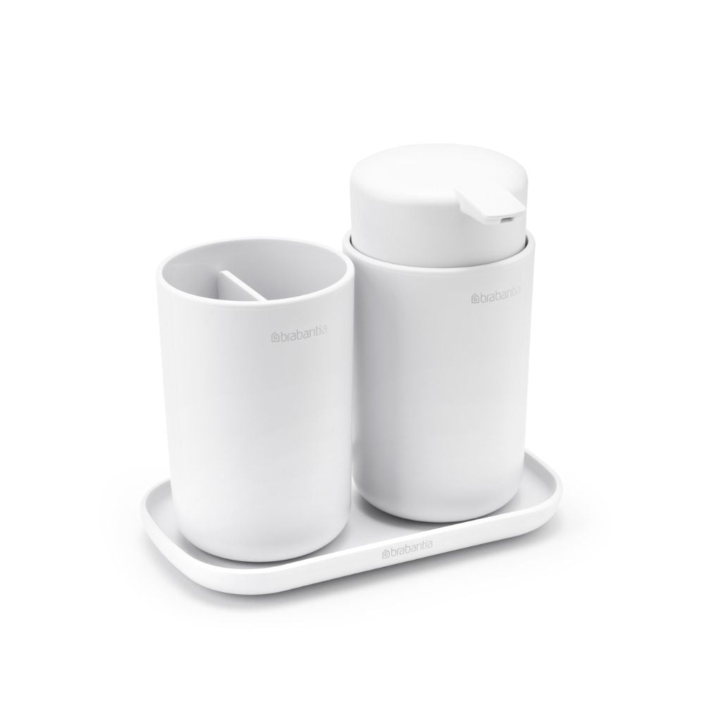 Bathroom Accessory Set, ReNew, Set of 3 - White at Brabantia GH 