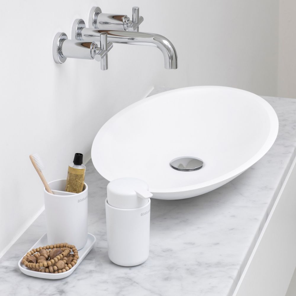 Bathroom Accessory Set, ReNew, Set of 3 - White at Brabantia GH 