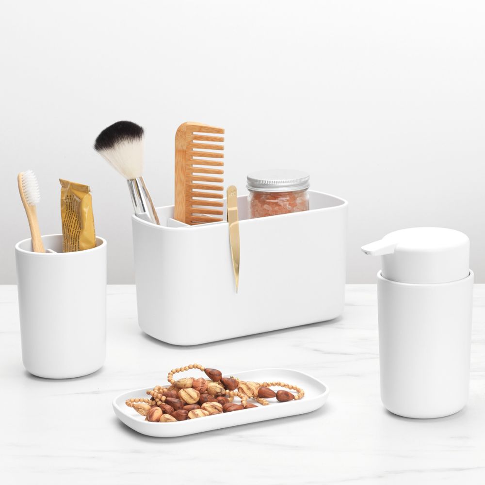 Bathroom Accessory Set, ReNew, Set of 3 - White at Brabantia GH 