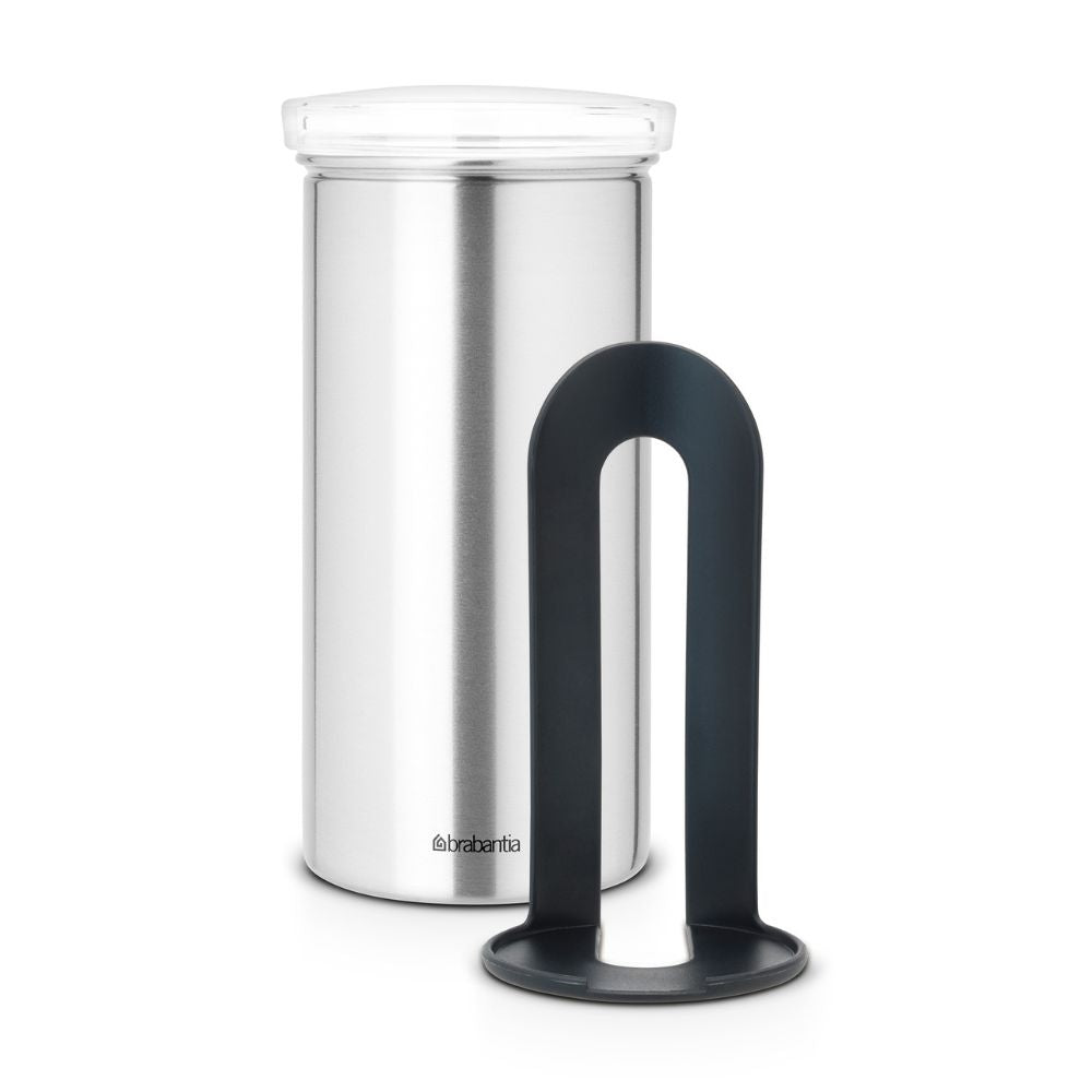 Coffee Pad Canister, 18-pcs Capacity - Matt Steel Fingerprint Proof at Brabantia GH