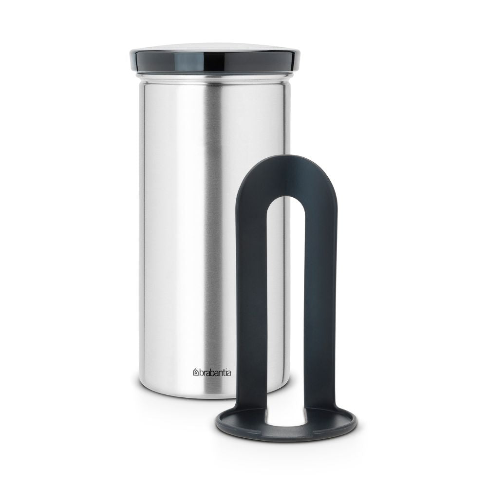 Coffee Pad Canister, 18-pcs Capacity - Matt Steel Fingerprint Proof at Brabantia GH