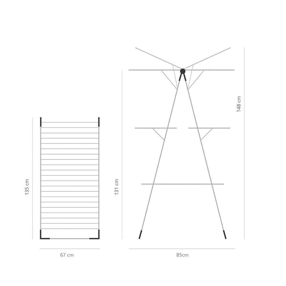 Drying Rack Tower, 23 metres - Metallic Grey at Brabantia GH