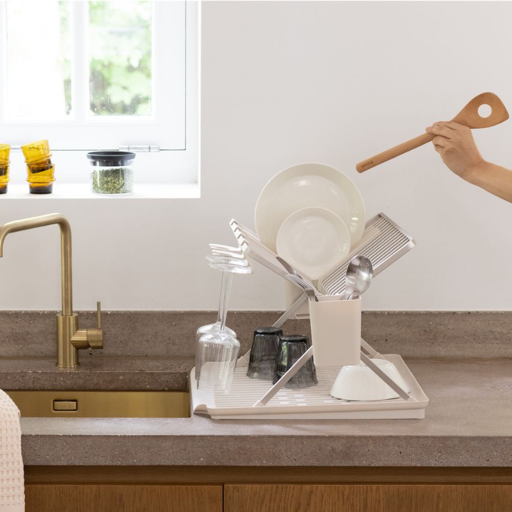 Foldable Dish Drying Rack, SinkSide, Large - Soft Beige at Brabantia GH