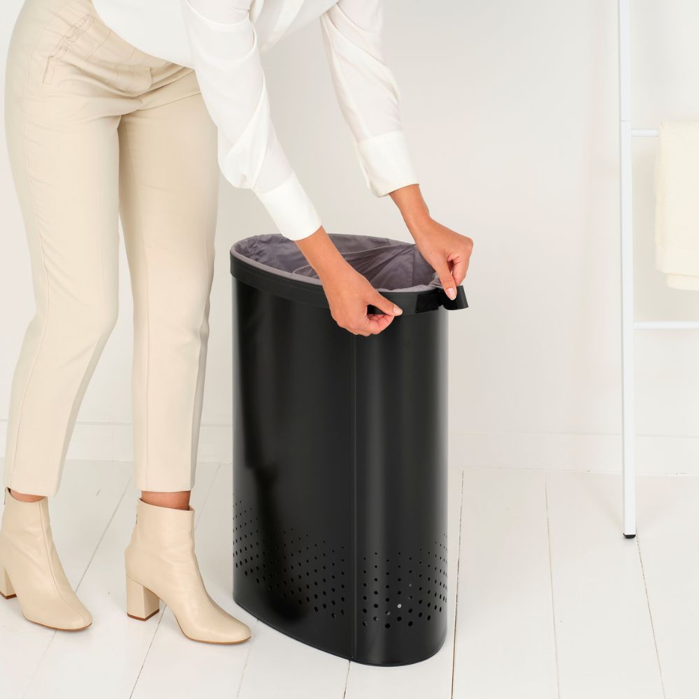 Laundry Bin, 55 litre, Selector - Matt Black at Brabantia GH