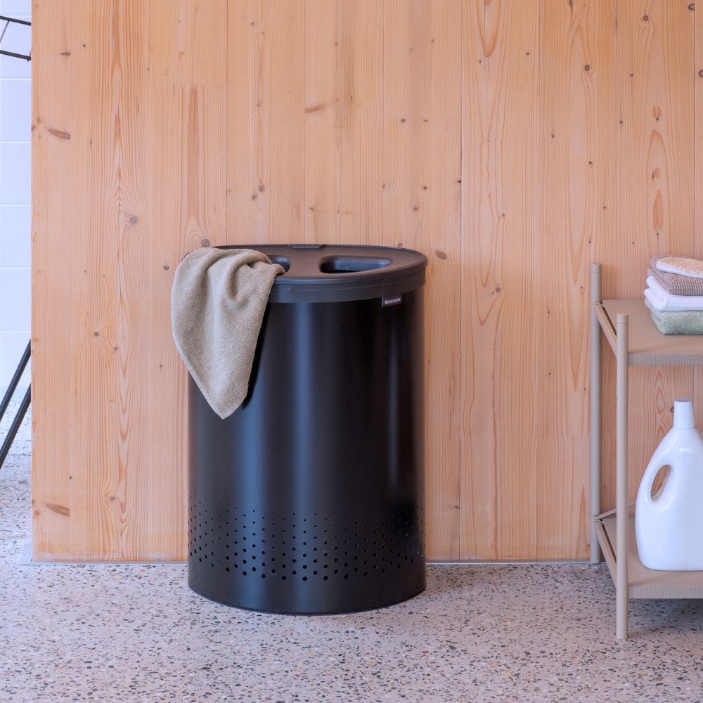Laundry Bin, 55 litre, Selector - Matt Black at Brabantia GH