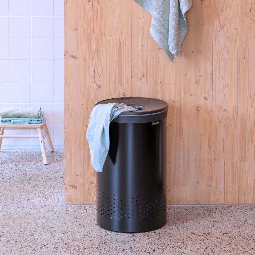 Laundry Bin, 60 litre - Matt Black at Brabantia GH