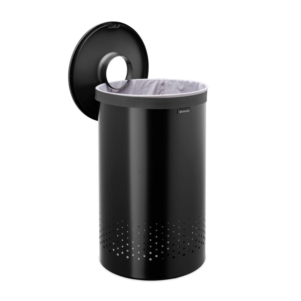 Laundry Bin, 60 litre - Matt Black at Brabantia GH