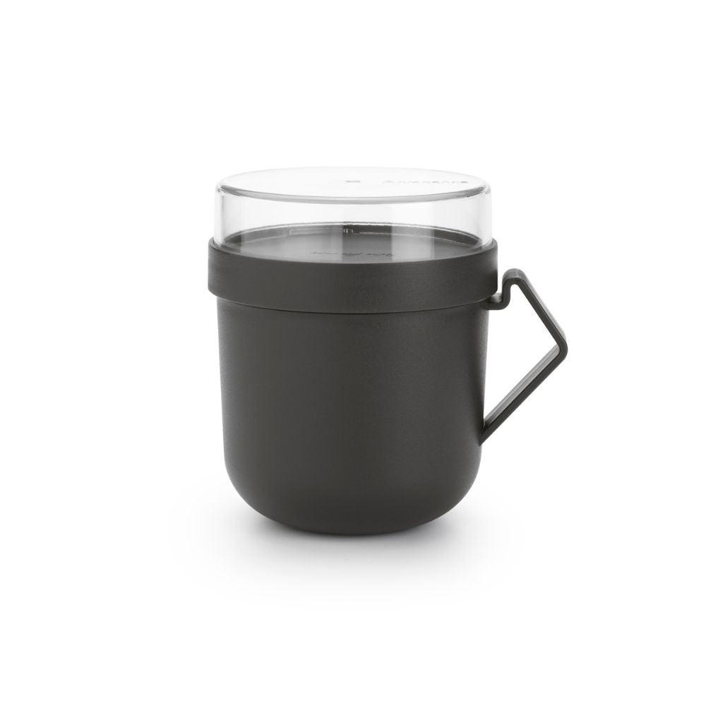 Make & Take Soup Mug, 0.6L, Plastic - Dark Grey at Brabantia GH